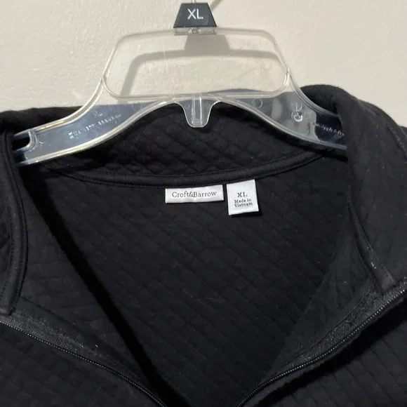 Croft and Barrow Black Quilted Look Jacket -XL - Picture 6 of 6